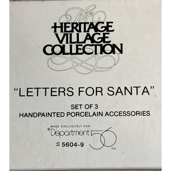Department 56 Heritage Village Collection "Letters For Santa" Porcelain Set - Picture 3 of 14